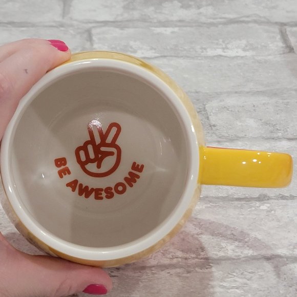 Dunkin Donuts - "Wake Up Drink Dunkin" 20 oz.‎ Ombre Yellow Orange Coffee Mug - Picture 7 of 8